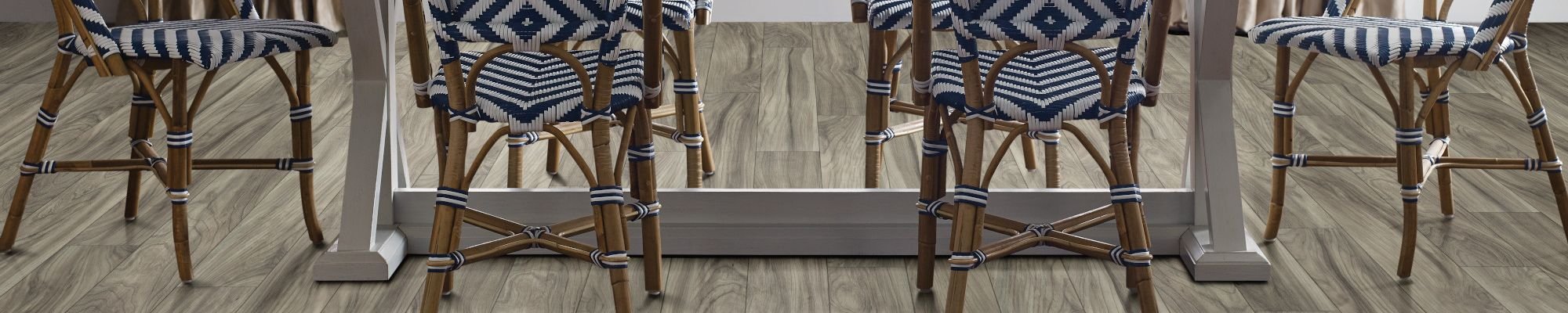 Dining room with Repel Laminate flooring - Wood-look laminate flooring from Carpet Studio & Design Inc. in Los Angeles