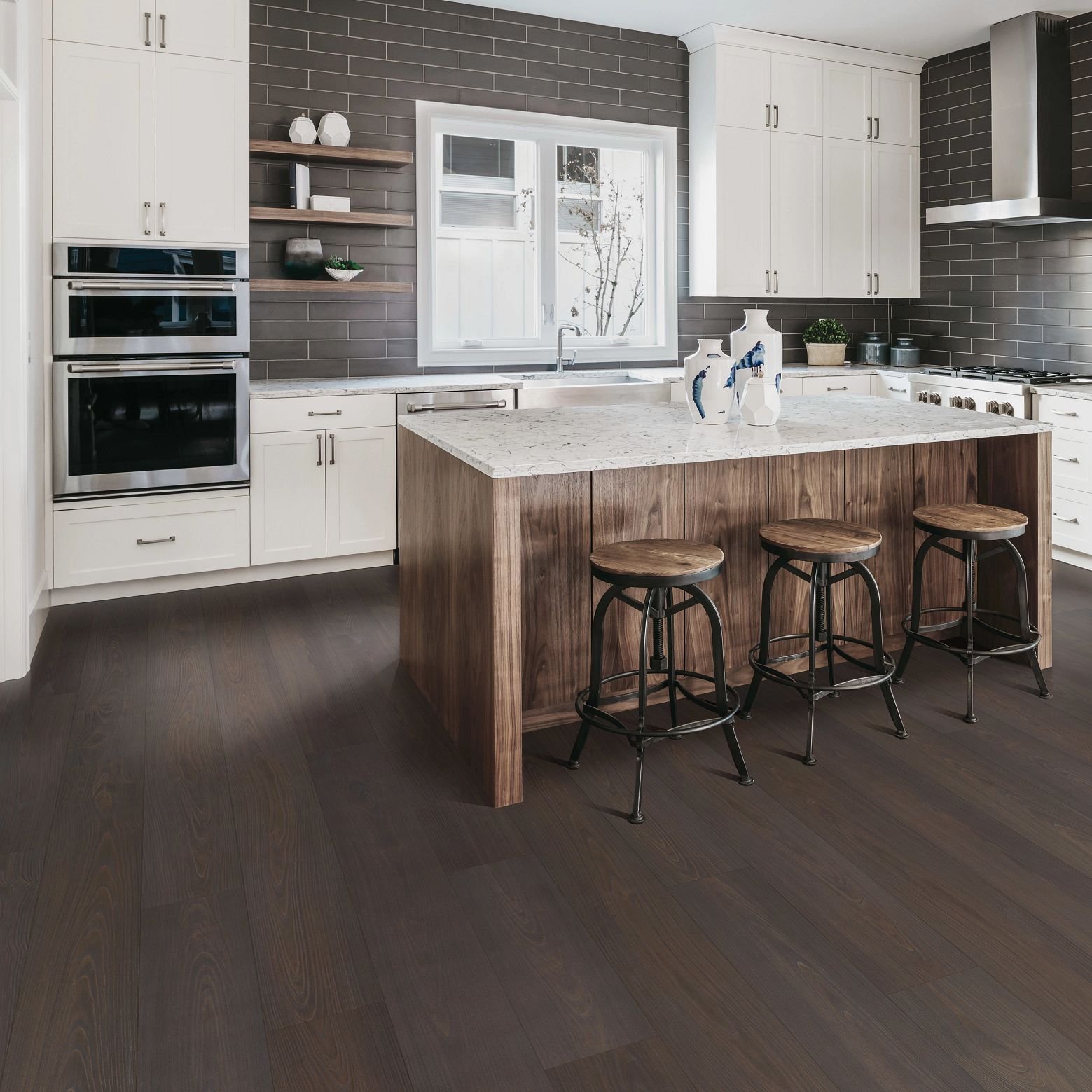 Rich Look of Wood on the hardwood floor from Carpet Studio & Design Inc. in Los Angeles, CA