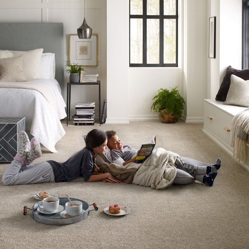 kids reading on bedroom floor from Carpet Studio & Design Inc. in Los Angeles, CA